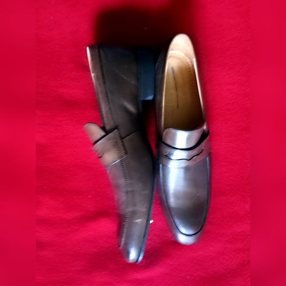 $328 Mens SAKS FIFTH AVENUE MADE IN ITALY 8M Color Brandy ​Leather Penny Loafers main image 6